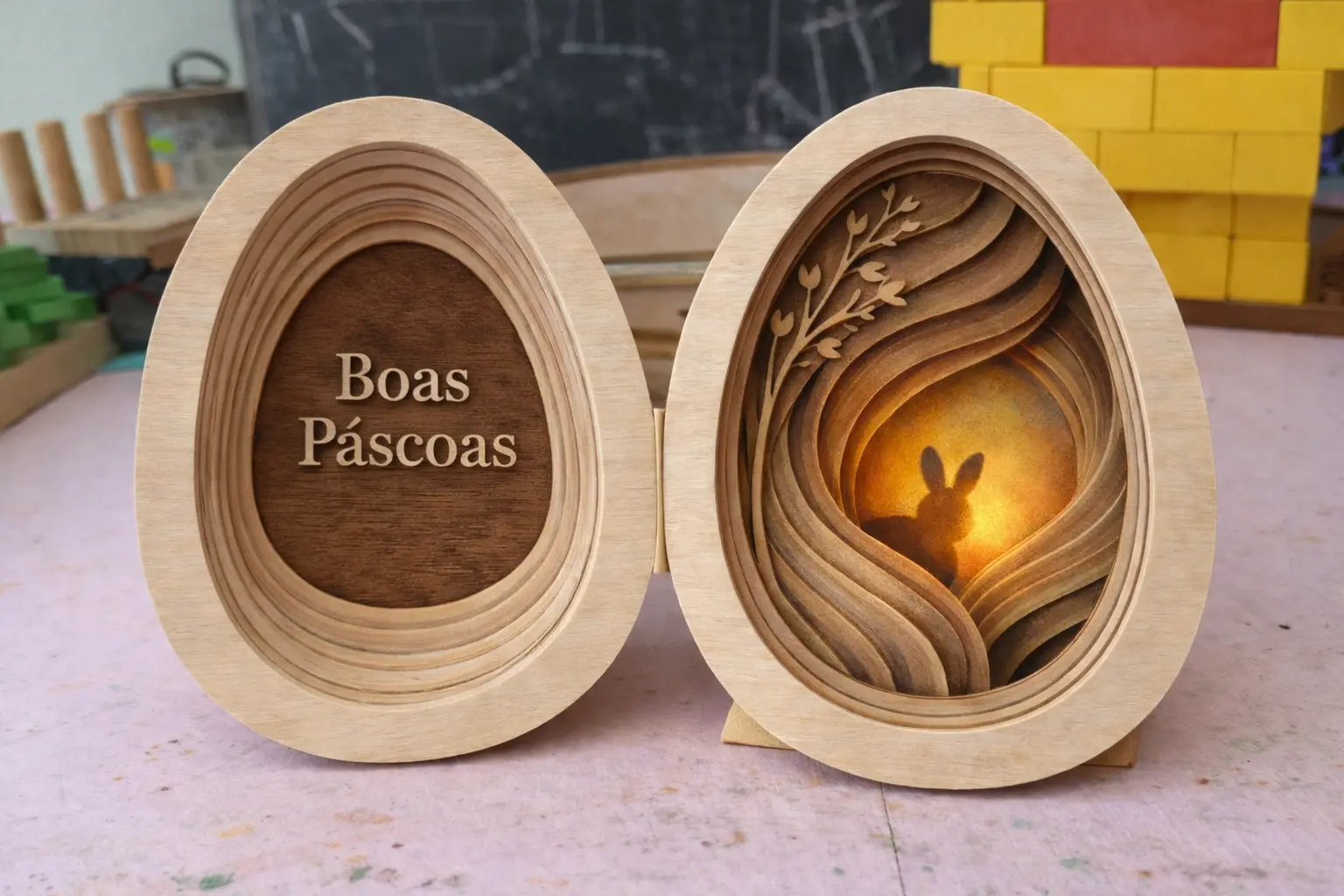 The Egg — Designing a Layered Laser‑Cut Wooden Egg